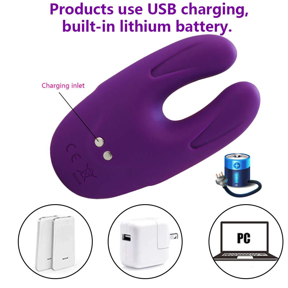U Type Vibrator 7 Speed Vibrator For Couples Rechargeable Breast Clitoris Stimulate Vibrators Adult Sex Toy for Women