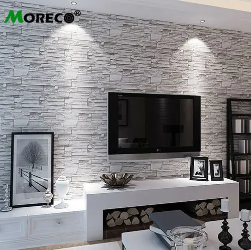 Moreco 3d ziegel & stein muster modernen stil tapete Home ...
