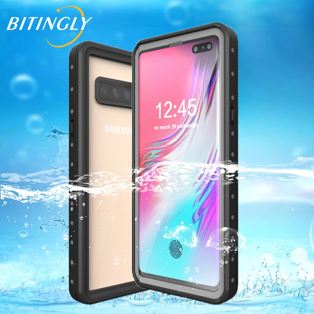 

Bitingly Waterproof Case For SAMSUNG S10 5G S10 Plus Underwater Swimming Coque Front Protector Cover For Samsung Galaxy S10 5G