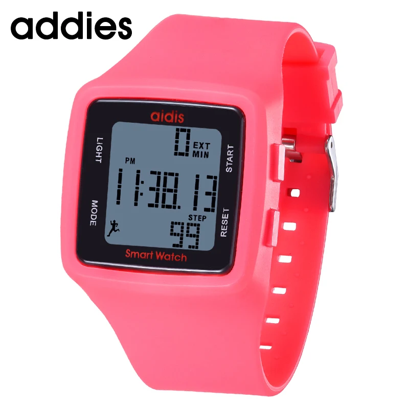 Мужские и женские цифровые часы с шагомером для бега, водонепроницаемые, студенческие наручные часы, электронные часы, детские спортивные часы, светодиодный