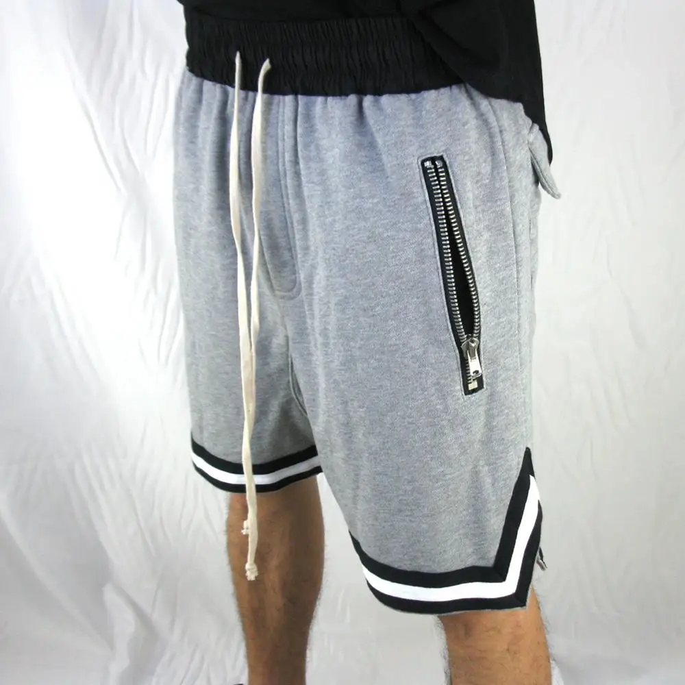 

High Street 2019 Summer Sporting Shorts Men's Casual Joggers Male Fashion Large Zip Pocket Shorts Hip Hop Elastic Drawstring