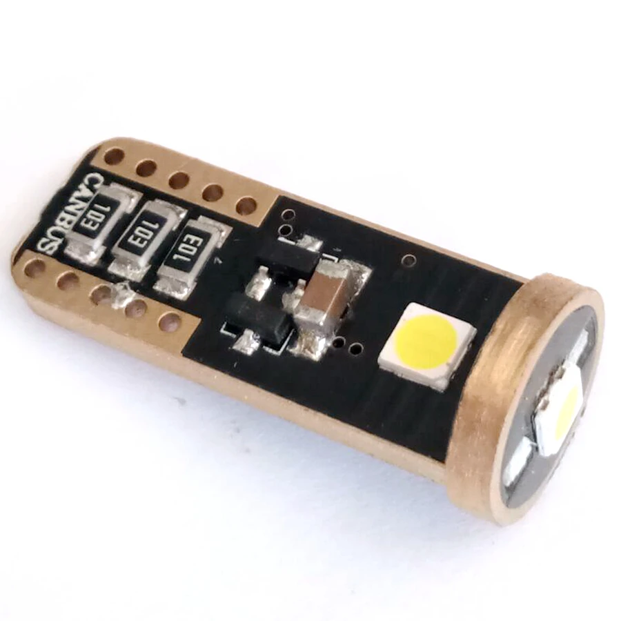 10PCS/Lot T10 W5W Led Car Dashboard Warning Indicatorlight Instrument Cluster Lights LED Bulb with 3030 3SMD 6500k White | Автомобили и