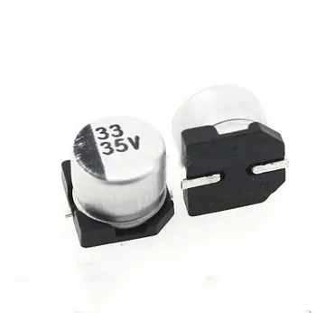 

free shipping 100pcs 6.3*5.4 33uF 35V SMD aluminum electrolytic capacitors