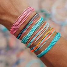 Модный богемский многослойный браслет в стиле бохо для женщин, ручная работа, многоцветные веревочные браслеты, браслеты, женские спортивные ювелирные изделия, подарки