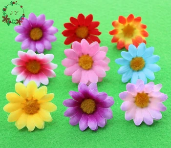 

set of 300pcs Gerbera Daisy Heads Artificial Silk Flower 1.5 inches Wholesale Lot for Bridal Wedding work, Make Hair clips, hats