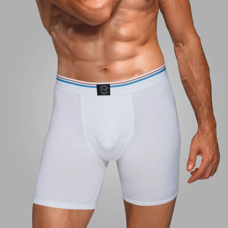 2017 high quality men's boxer 100 cotton mid waist male underwear