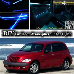 Для Chrysler PT Cruiser интерьер окружающего света настройки атмосферу Волокно оптическое Ленточные огни внутри двери Панель освещения настройки
