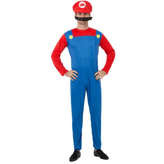 Cosplay Adults and Kids Super Mario Bros Cosplay Dance Costume Set Children Halloween Party MARIO & LUIGI Costume for Kids Gifts -