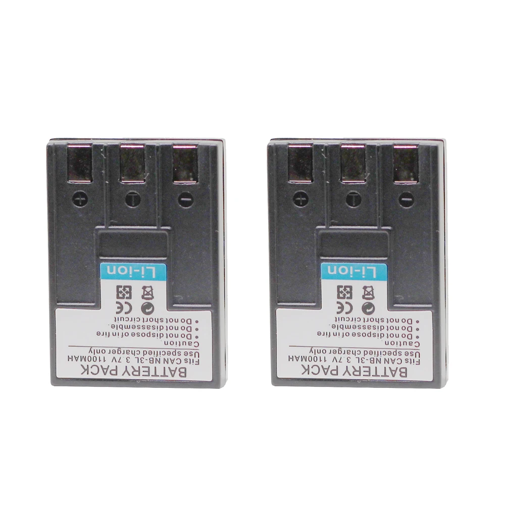 

Doscing 2Pcs/lot 3.7V 1100mah Rechargeable Batteries Camera Battery For Canon NB-3L SD500 SD550 SD100 SD20 SD10 Wholesale