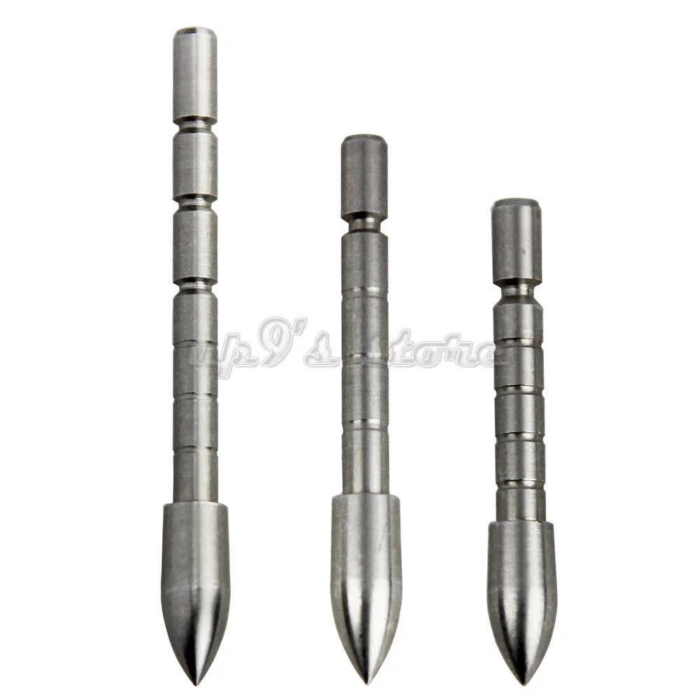 

12ps 80~120 Grain Steel Bullet Point Tip For ID 4.2 mm Arrow Shaft Accessories Archery Bow Hunting