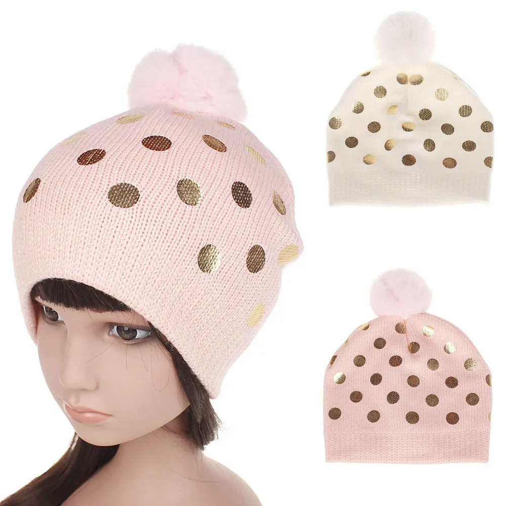 MUQGEW/зимняя теплая шапка для маленьких мальчиков и девочек; вязаные шерстяные головные уборы в горошек; шапка для фотосессии; casquette enfant gorro