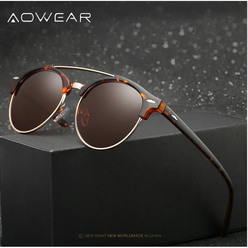 Солнцезащитные очки AOWEAR поляризационные UV400 для мужчин и женщин брендовые
