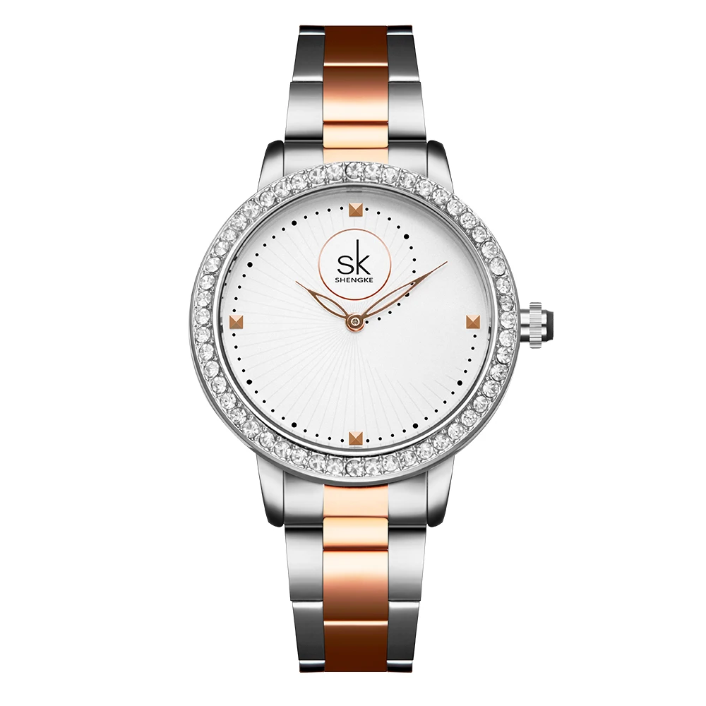 rosegold Женские часы, женские модные часы Geneva, дизайнерские женские часы, Роскошные Кварцевые часы с бриллиантами, розовое золото, наручные часы, подарки для женщин - Цвет: rosegold