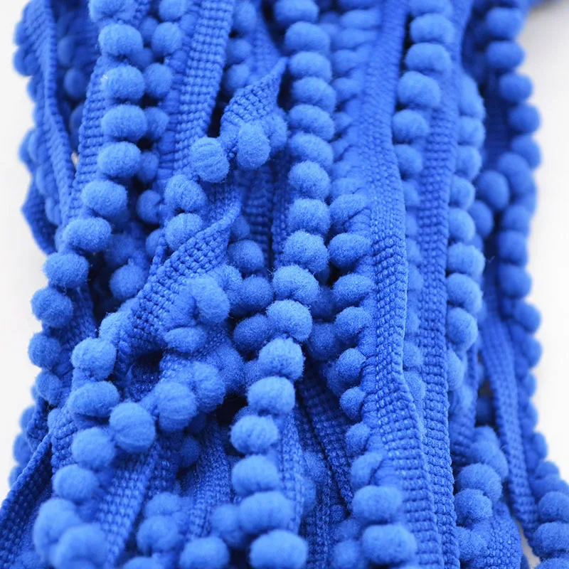 PT23royal blue Кружевная ткань длиной 4,5 м Швейные аксессуары помпон отделка помпон украшение кисточка бахрома с помпонами ленточный материал для поделок ремесло одежда - Цвет: PT23royal blue