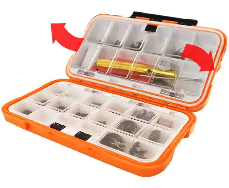 GUGUFISH High Quality Plastic Fishing Tackle Box 30 Compartments Lure Fishing Box Double Layer Fishing Box Fishing Accessories