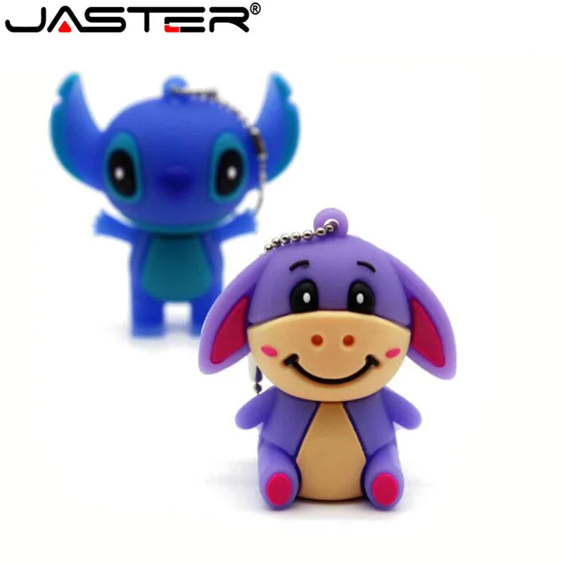 Jaster lovely Cartoon Lilo& Stitch USB флеш-накопители 64 ГБ 32 ГБ 16 ГБ 8 ГБ 4 ГБ флеш-накопитель карта памяти флешки в подарок