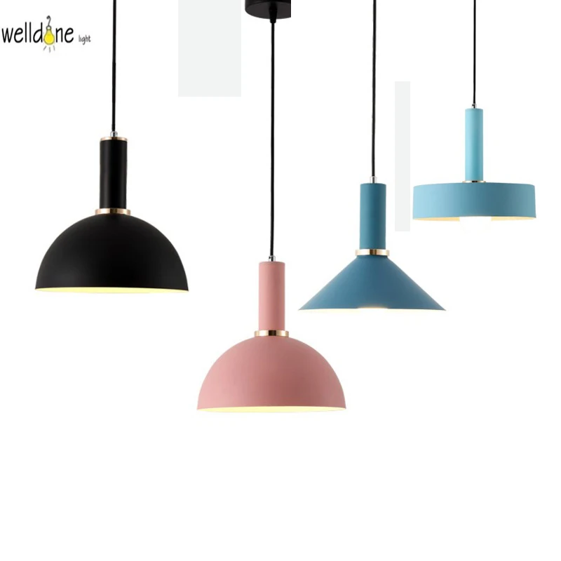 Modern pendent lamp dinning room lampara lighting fixture colorful LED nordic hanging lamp Modern pendent lamp dinning room lampara lighting fixture colorful LED nordic hanging lamp