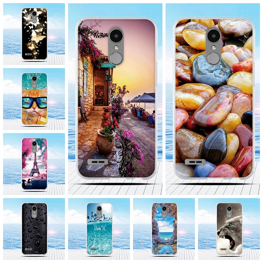 For LG K10 2017 LV5 Case Cartoon Printing Pattern Back Cover Soft Silicone Coque Capa Funda for X400 M250 M250N | Мобильные телефоны