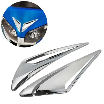 

Pair Chrome Windshield Garnish Vent Accents For Honda GL1800 Goldwing 12-later