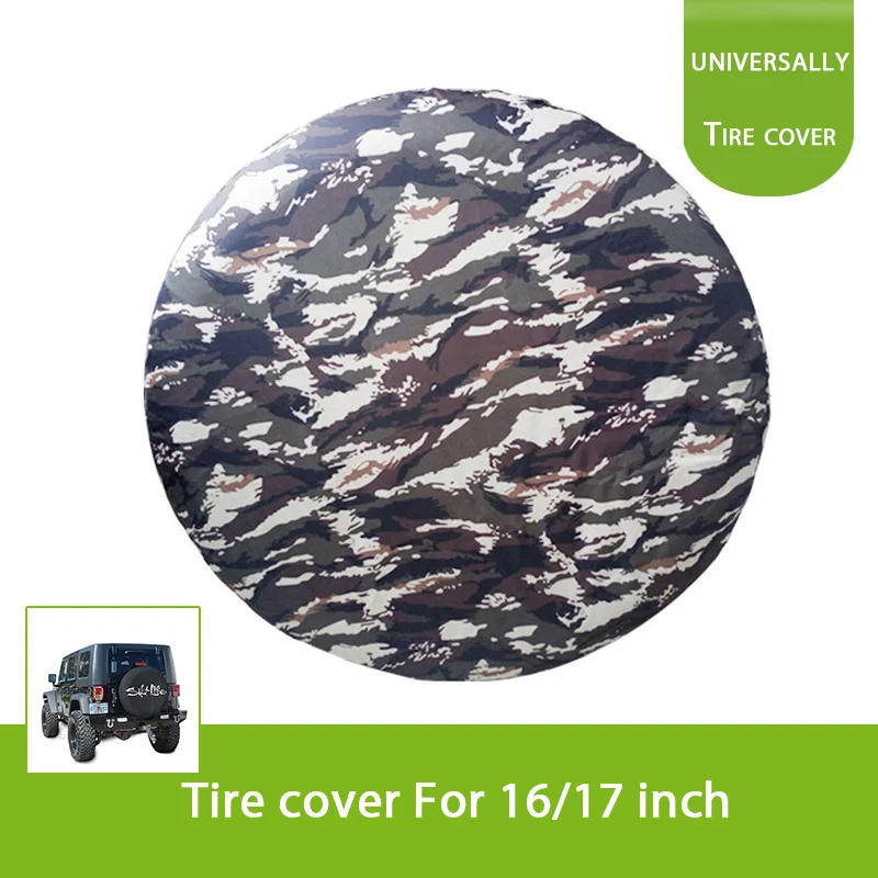Camouflage Spare Tire Cover Universal Overdrive For Jeep Trailer RV SUV