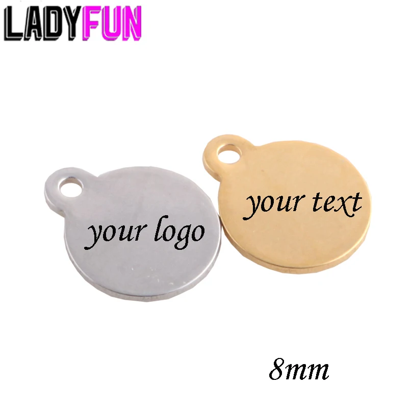 

Cheap Price Stainless Steel Name Tag GOld Plating Custom Logo Cut Name Charm With Laserd or Engraved
