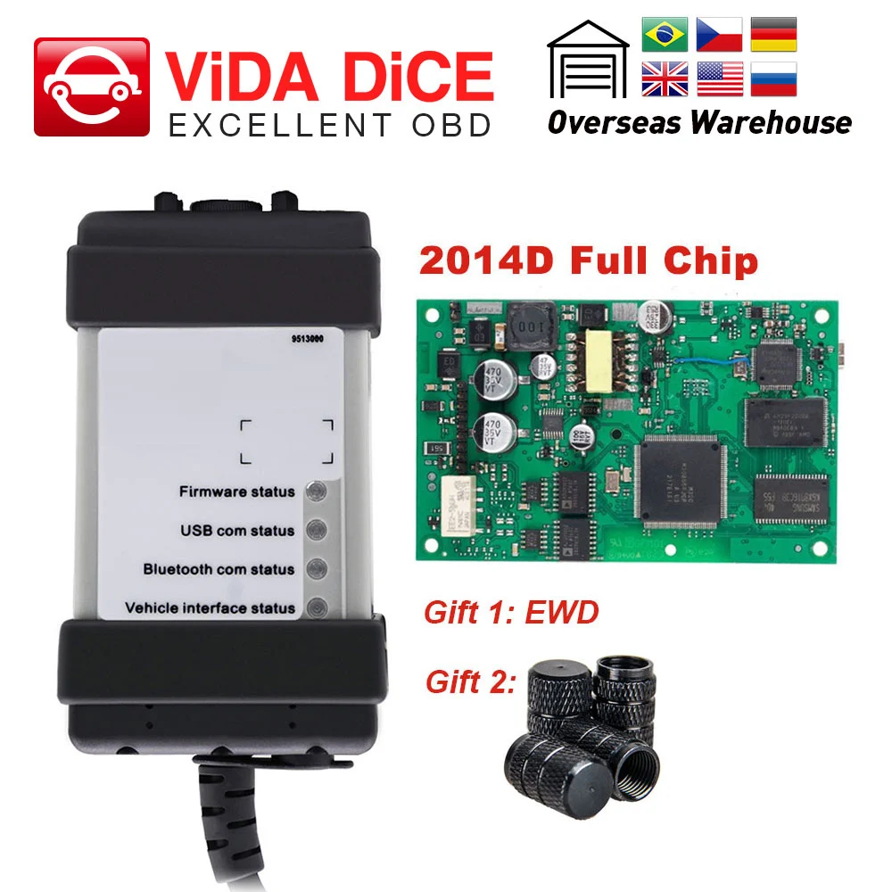 

VIDA DICE Full Chip For Volvo Dice 2014D OBD2 Diagnostic Tool For Volvo Vida Dice Pro Green Board Vida Dice with EWD