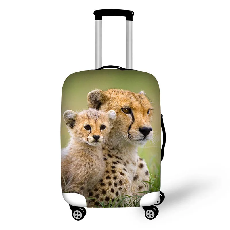 Животный мир Леопардовый принт защитный багажный чехол для 18-30 дюймов чемодан на колесиках эластичный водонепроницаемый багажный чехол для путешествий