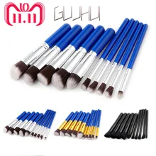

10pcs Foundation Makeup Brushes Set For Blush Eyeshadow Lip Powder Blending Shading Natural Bristle Body Brush Noble Maquiagem