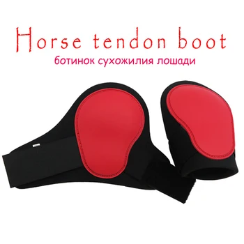 

2 PCS Hind Leg Boots Adjustable Horse Hock Brace Equine Guard Equestrian Polyurethane Shell Neoprene Lining Jumping Protective