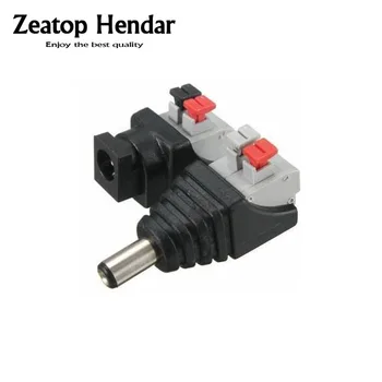

10pairs/20pcs New 2.1x5.5mm DC Power Male Female 2.1 DC Connector Adapter Plug Cable Pressed connected for LED Strips 12V