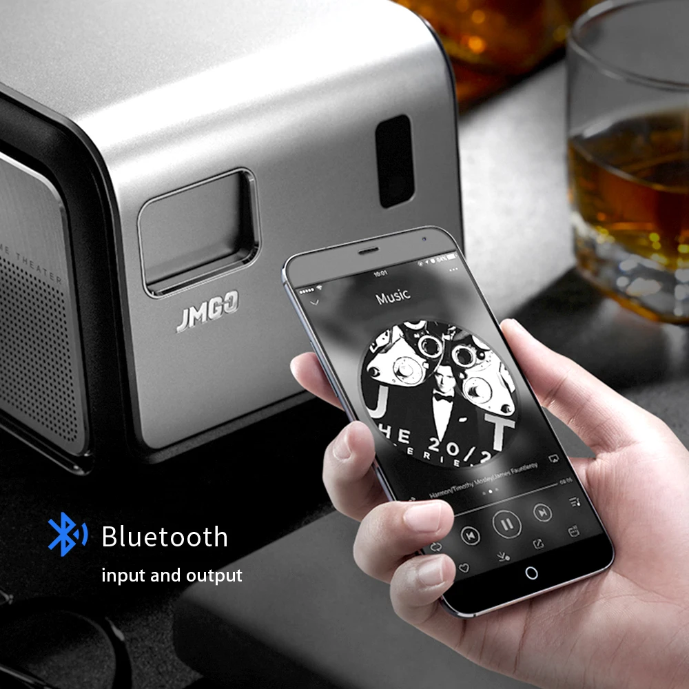 JmGO J6S DLP العارض الروبوت 1100 ANSI التجويف 1080 P 1920x1080 WIFI HDMI بلوتوث 3D 4 K فيديو proyector المنزل السينما متعاطي المخدرات