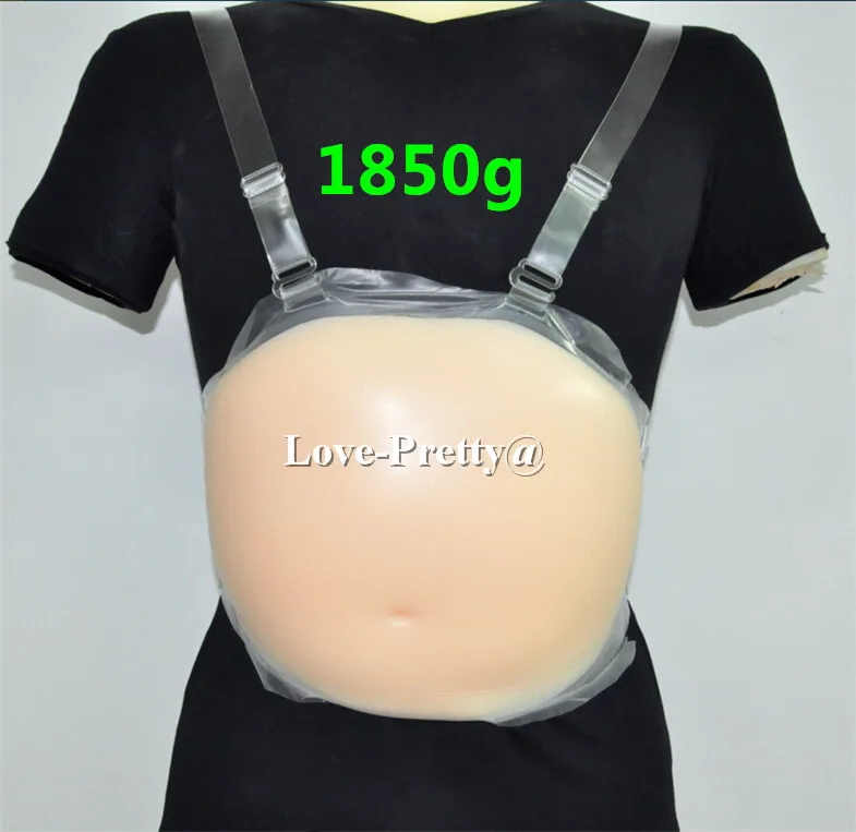 1850g 한 조각 임신 월 6 가짜 임신 실리콘 배꼽 어깨 끈과 calcinha 실리콘 bumbum 가짜 임신 배