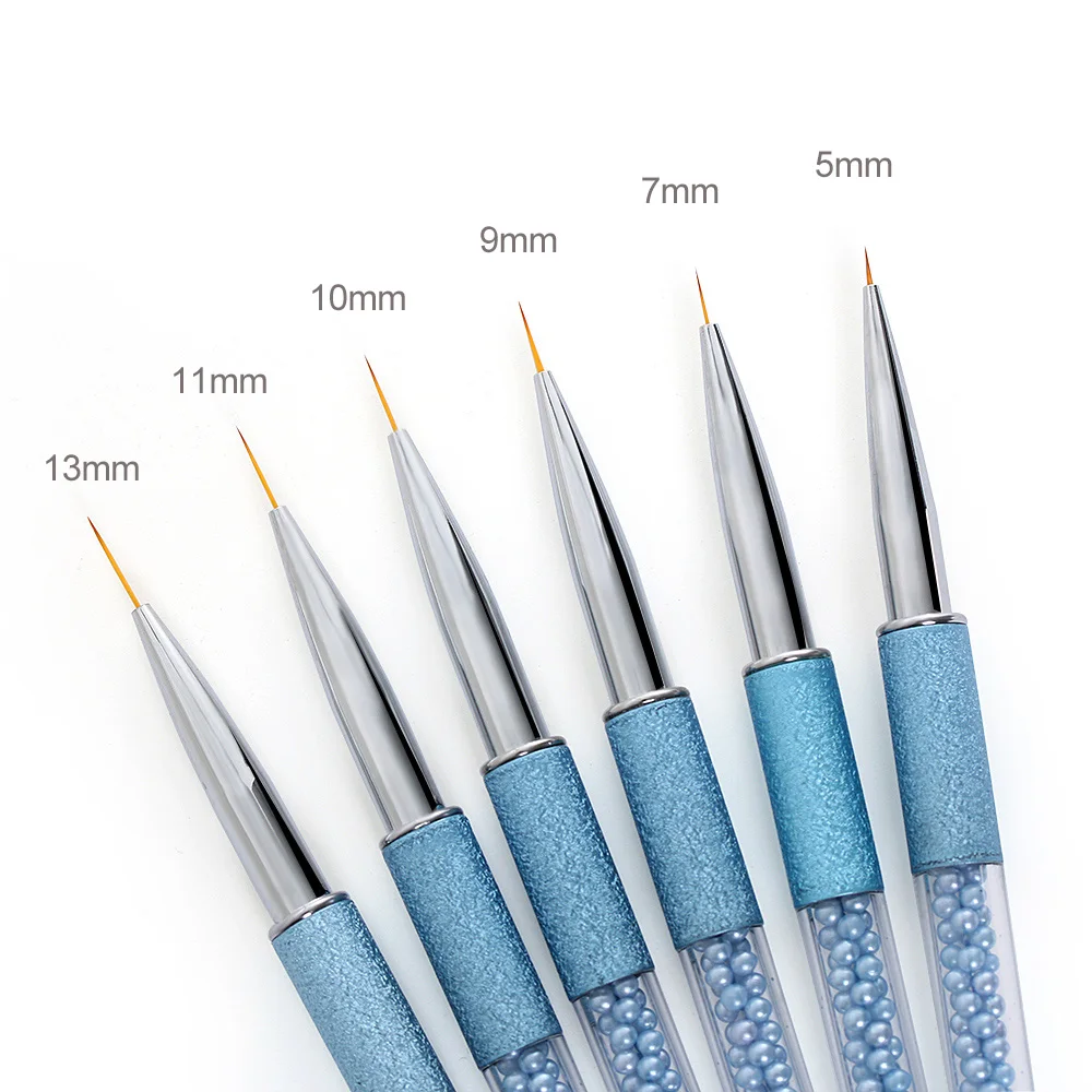 

1Pc Sky Blue Pearl Crystal Acrylic Nail Art Pen Drawing Liner Nail Doting Painting Brush DIY Manicure Decoration Pedicure Tools