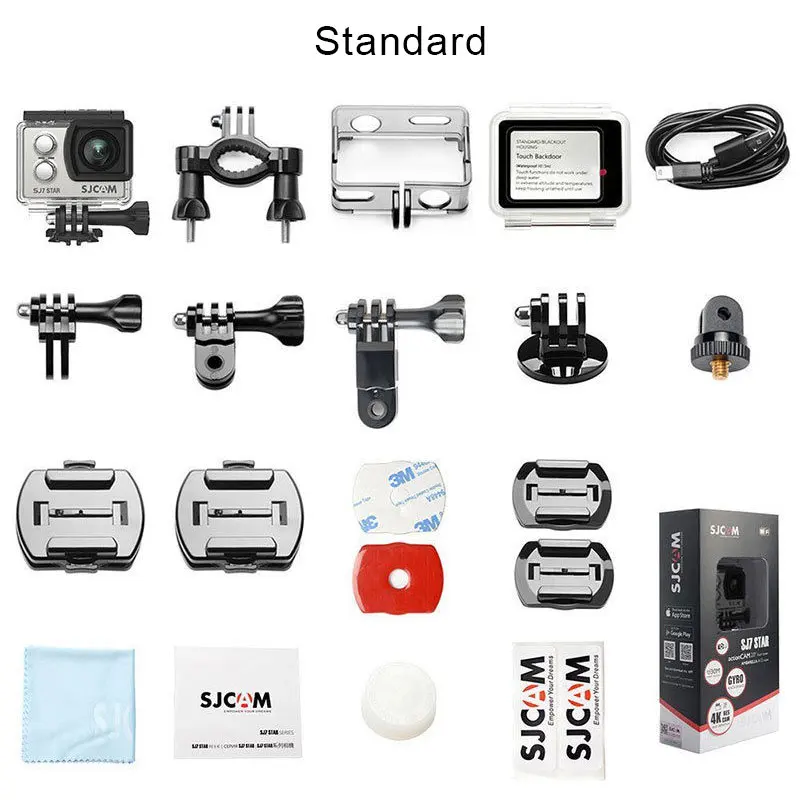 100% Оригинальные SJCAM SJ7 звезды спорта Действие Камера Wi Fi 4 К 2 ''Сенсорный экран