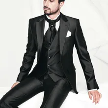 Модное платье для жениха, подходит для свадебной вечеринки, размер подходит для тонкого тела, для мужчин, приталенный костюм(пальто+ брюки+ жилет