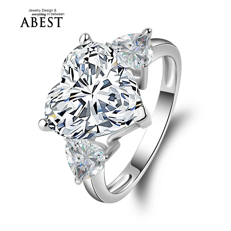 Sterling Silver Simulated Diamond Engagement Rings Sterling Silver Simulated Diamond Engagement Rings