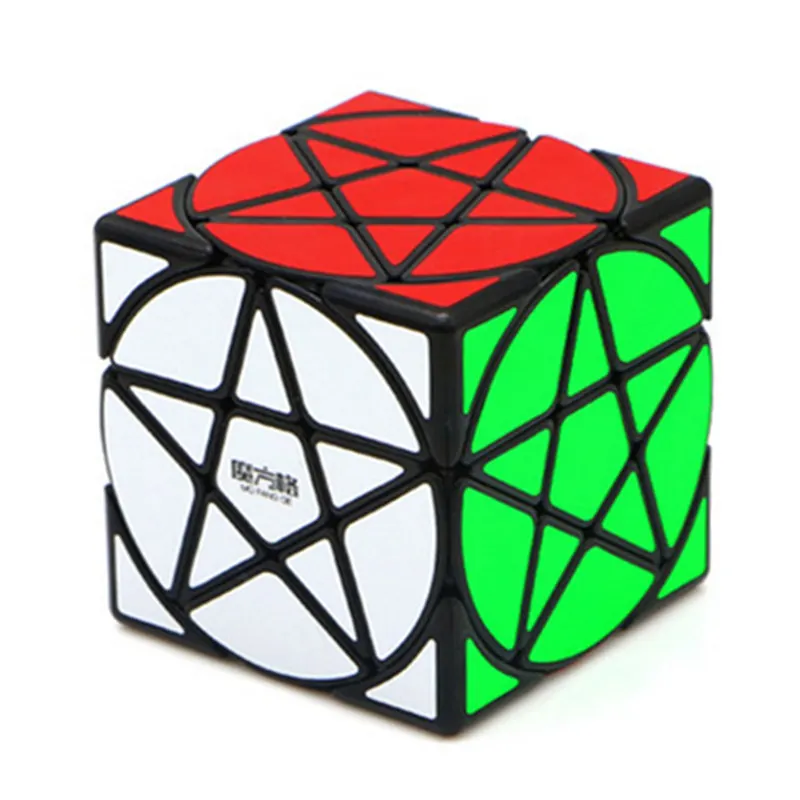 Кубик Рубика Qiyi 3x3 в виде пентакли странная форма Магический кубик черный/без