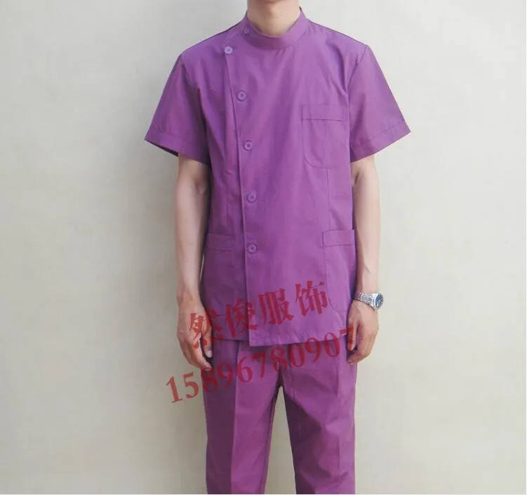 Медицинское мужское платье одонтология Стоматологическая одежда с коротким рукавом летние мужские