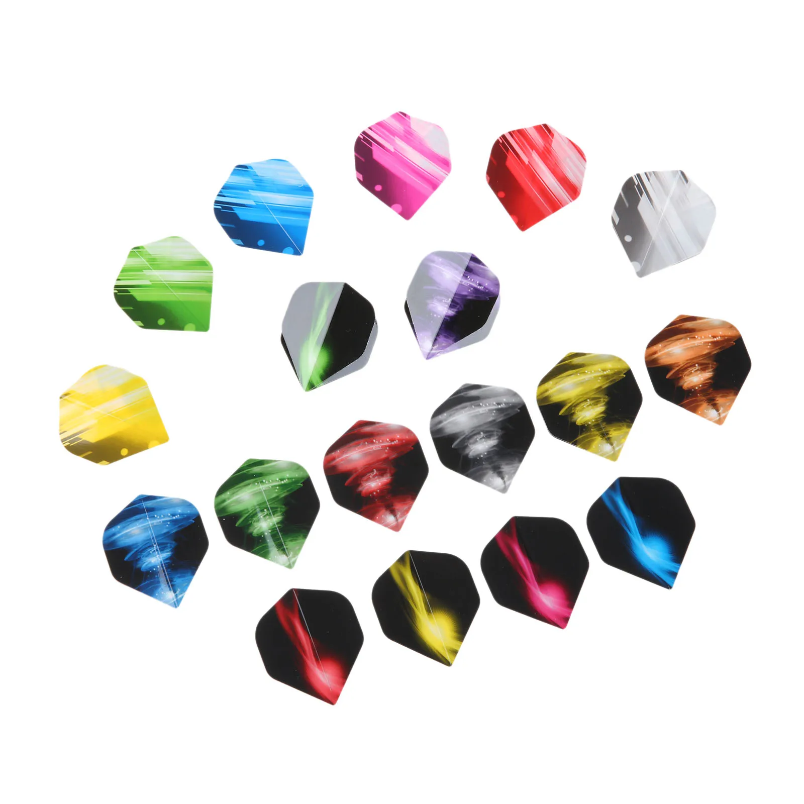 6 Pcs Cool Darts Flights Set Mixed 18 Styles Pattern Professional Standard Nice Dart Tail Flights Wing For Soft Steel Tip Darts