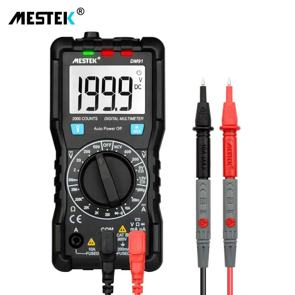 Цифровой мультиметр MESTEK NCV 2000 отсчетов напряжения переменного/постоянного тока