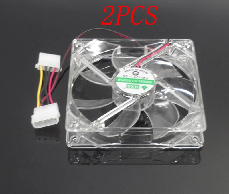 

2PCS 12CM Illuminate Colorful LED Fan 12V Heat Sink 1200RPM Cooler DIY Spare Parts for RC Model Battery Motor Fan-cooling