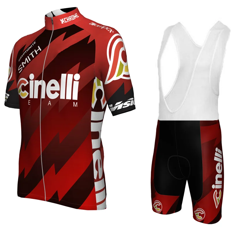 CINELLI Cycling Clothes Set Short sleeve Jersey and bib shorts Kit Summer Men bike clothing MTB Ropa Ciclismo clothing#8 - Цвет: bib short set