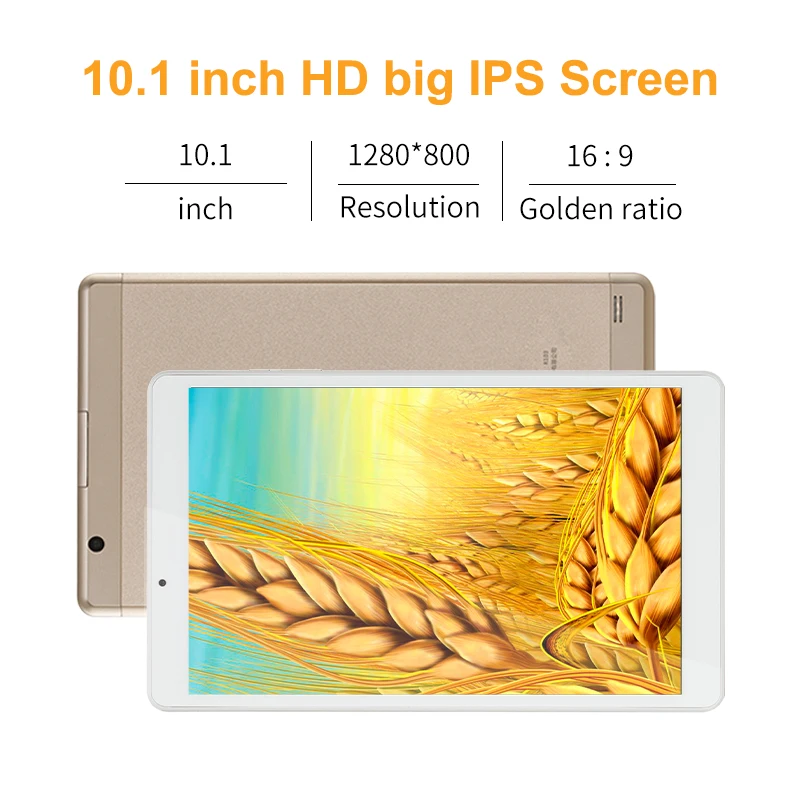 New GOLD 10.1 inch Original Design Android 7.0 Quad Core IPS Tablet WiFi 2G+32G 7 8 9 10 android tablet pc 2GB 32GB