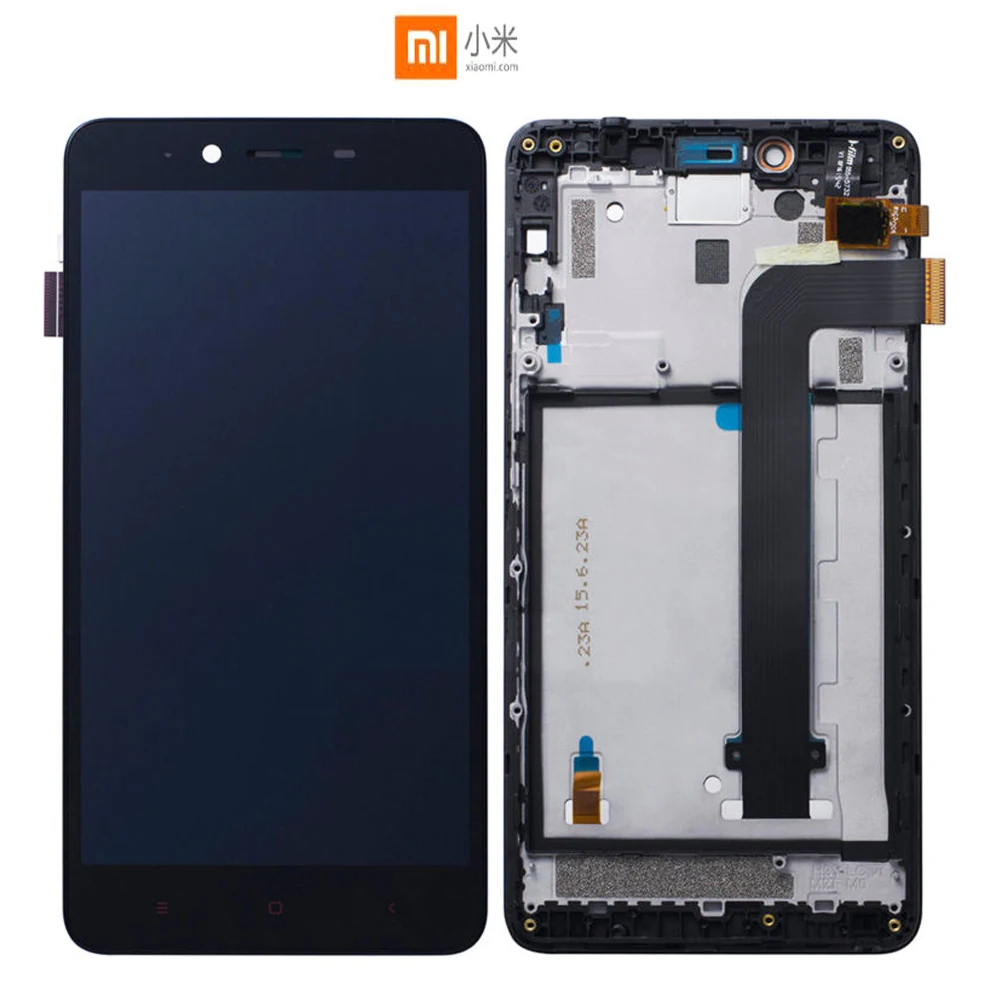 5,5 ''ЖК-дисплей для Xiaomi Redmi Note 2 ЖК-дисплей кодирующий преобразователь сенсорного экрана в сборе рамка для Redmi Note 2 ЖК-экран