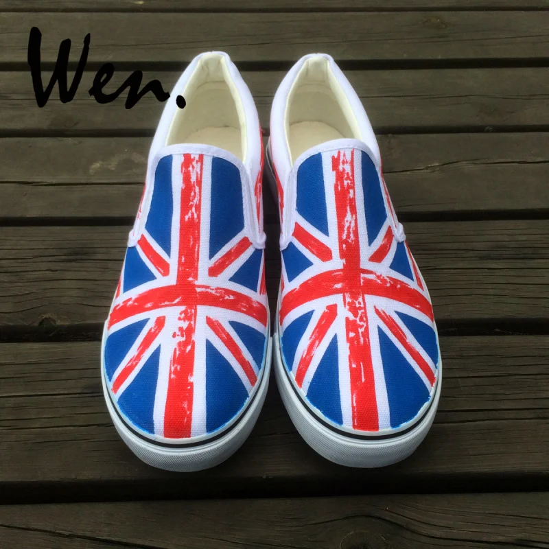 Wen Unisex Hand Painted Shoes Slip On Shoes Design Custom