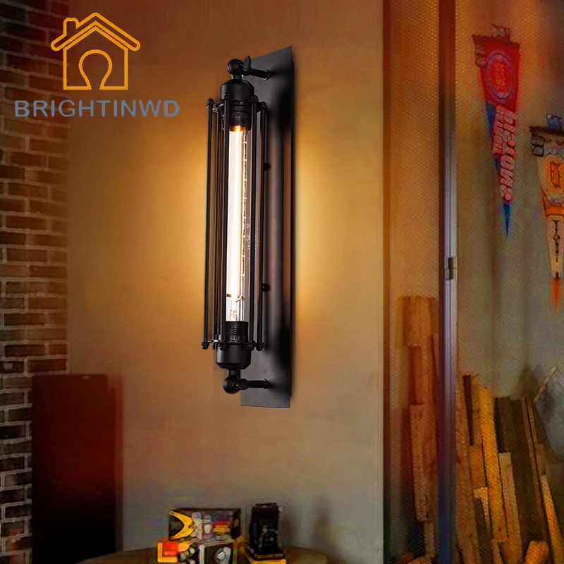 

E27 Retro Vintage LED Wall Lamp Holder AC110V-220V Iron Surface Edison Lamp Base Loft Style Lighting