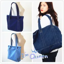 Mode Simple Vintage Jeans Denim Femmes Sacs Sacs À Main Filles bourse D’épaule Shopping Sac Totes carteira bolsa feminina