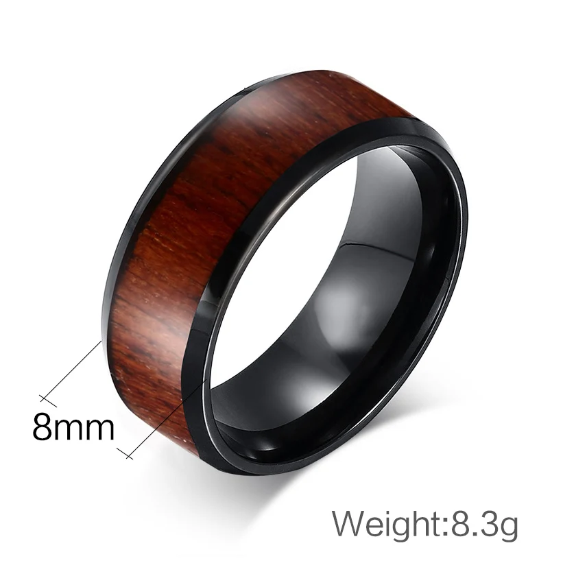 mens wedding bands tungsten and wood