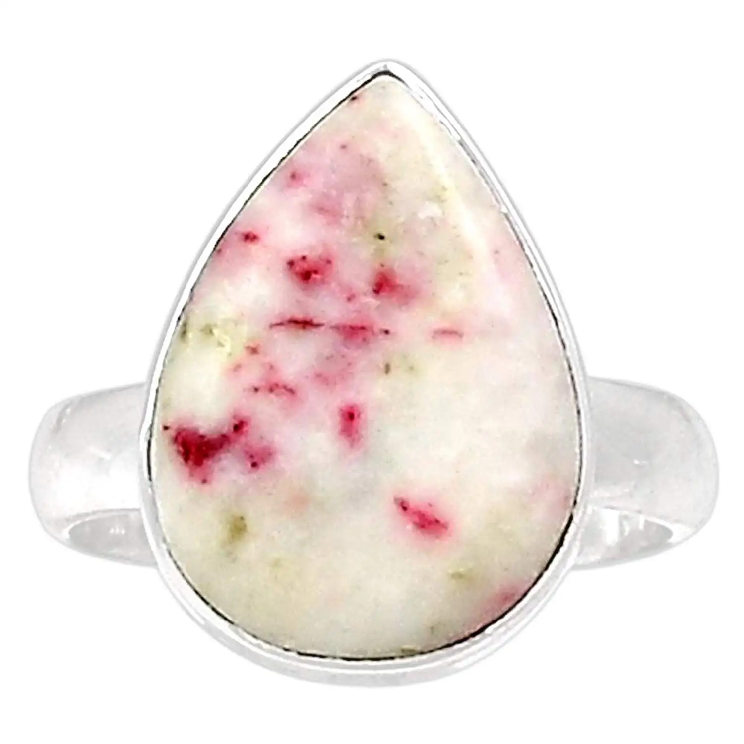 

Genuine CINNABAR Ring 925 Sterling Silver Jewelry,USA Size :7.75, MHBAR3741