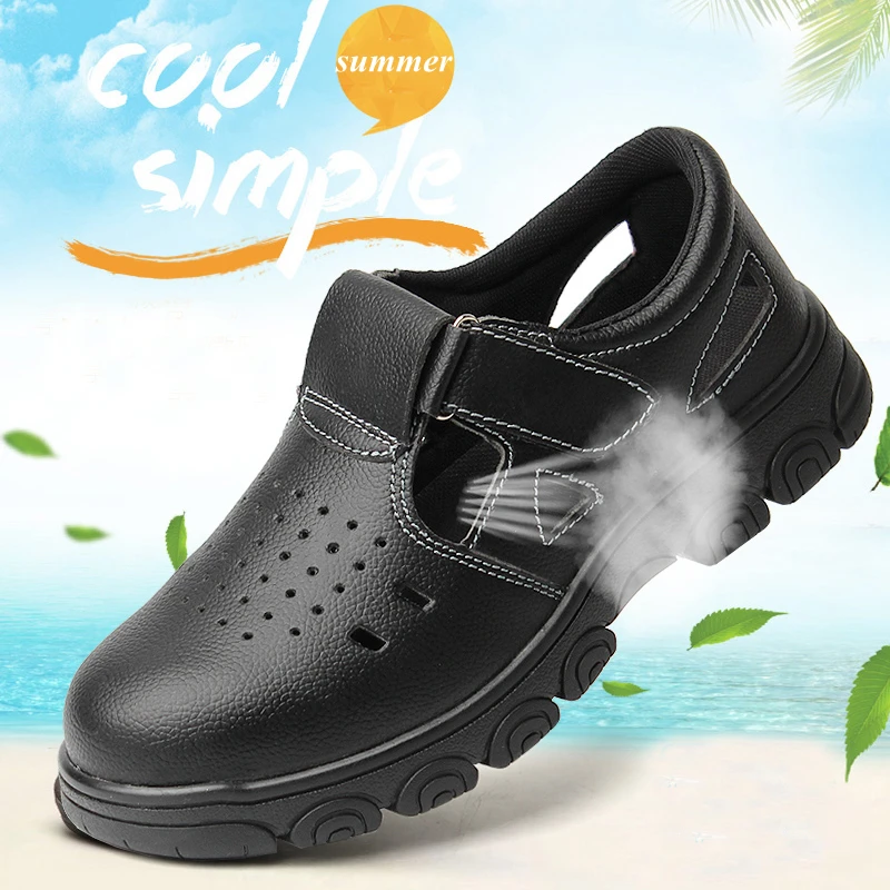 

Men's Summer Safety Shoes Steel Toe Safety Anti-smashing Breathable Work Shoes Protective Footwear